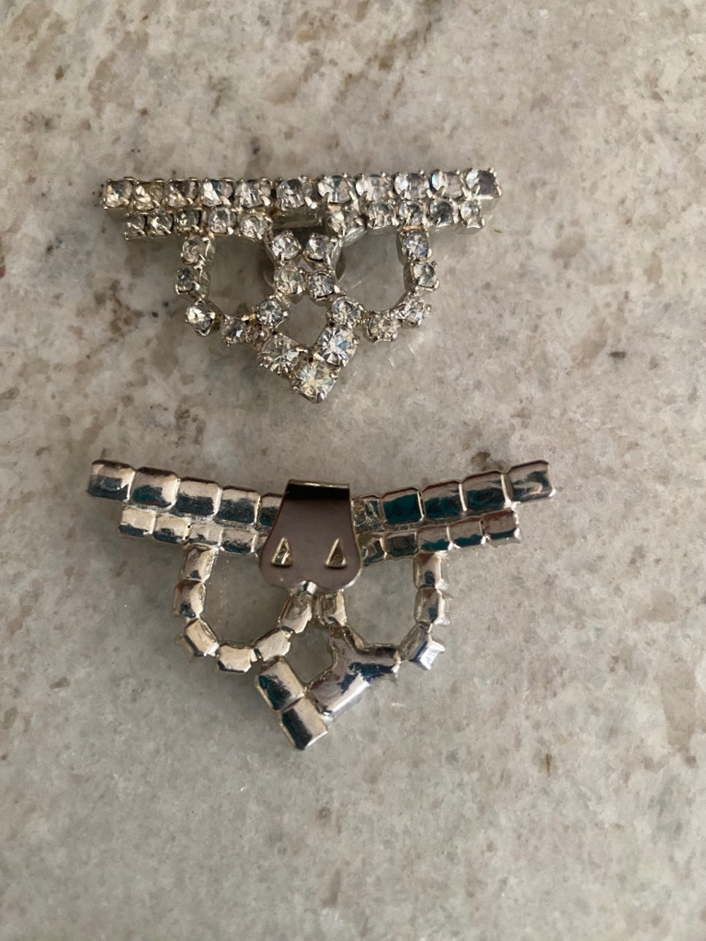 Ladies vintage rhinestone shoe clips